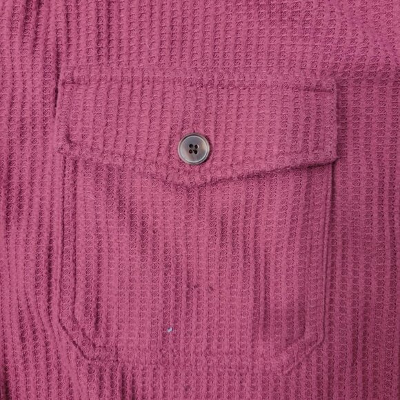 Waffle textured XL red longsleeve lounge shirt - very soft - By Old Navy - Picture 6 of 6